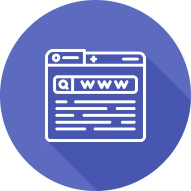 Web sitesi simgesi, vektör illüstrasyonu basit tasarım