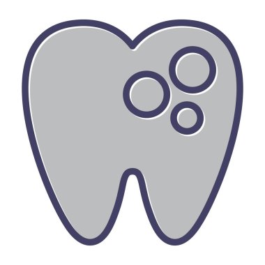 Diş simgesinin vektör illüstrasyonu 