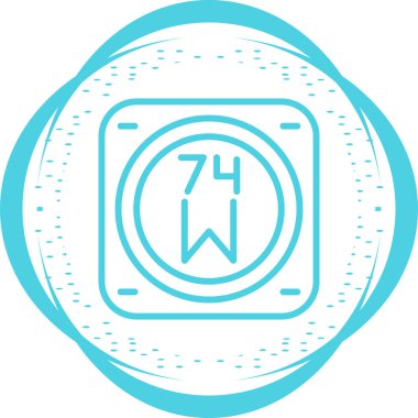 Tungsten kimyasal element simgesi web illüstrasyonu