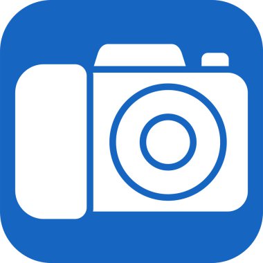 DSLR kamera simgesi, vektör illüstrasyonu 