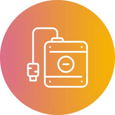 Sabit disk simgesi, vektör illüstrasyonu  