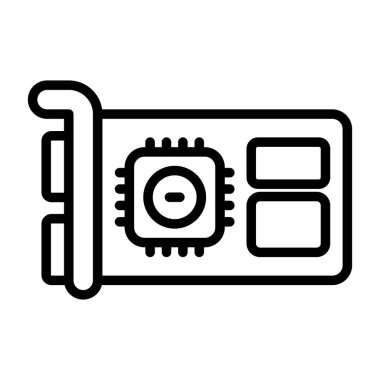 Gpu web simgesi vektör çizimi   