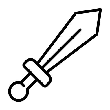 kılıç simgesi, vektör illüstrasyonu basit tasarım