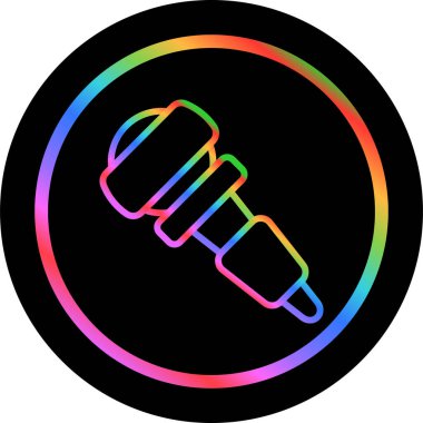 mikrofon web simgesi, vektör çizim
