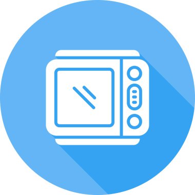 Mikrodalga. Web simgesi basit illüstrasyon