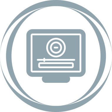 Masaüstü Bilgisayar Web simgesi vektör çizimi