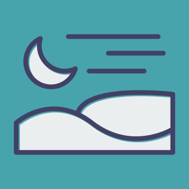 Valley Web simgesi vektör illüstrasyonu 