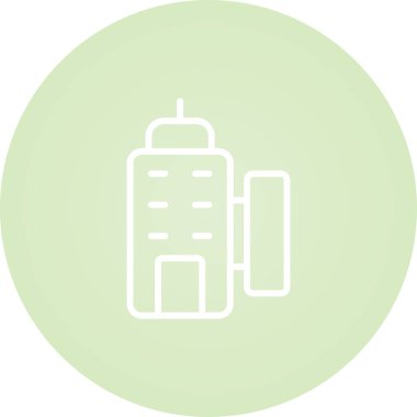 Restoran binası simgesinin vektör illüstrasyonu 