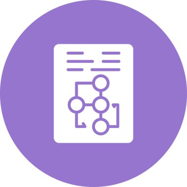 Belge Çalışma Akımı simgesi, vektör illüstrasyonu basit tasarım