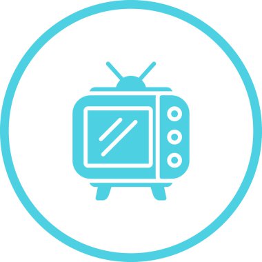 Televizyon. Web simgesi basit illüstrasyon 