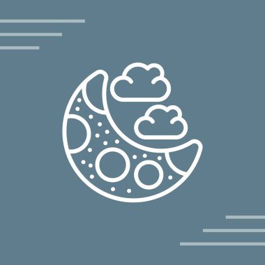 Ay ağ simgesinin vektör illüstrasyonu