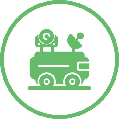 moon rover. Web simgesi basit illüstrasyon
