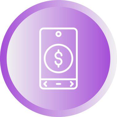 Para için. Web simgesi vektör illüstrasyonu 