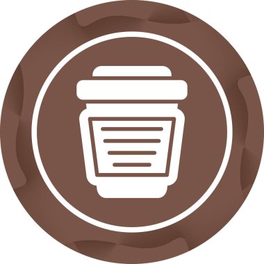 kahve fincanı simgesi web basit illüstrasyon