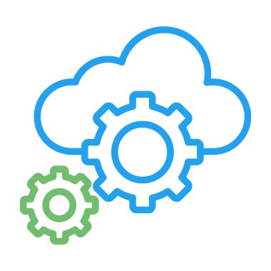  Bulut Orkestrasyonu Web simgesi Basit tasarım