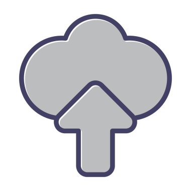 Bulut hesaplama simgesi vektör illüstrasyonu           