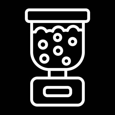 Akıllı evcil hayvan besleyicisi. Web simgesi basit illüstrasyon