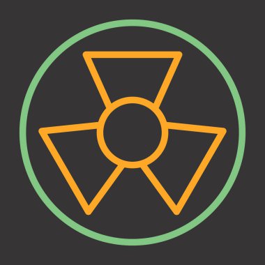 Radyasyon. Web simgesi basit illüstrasyon 