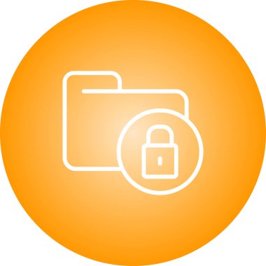 Secure Folder icon, vector illustration