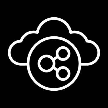 Bulut hesaplama simgesi vektör illüstrasyonu           