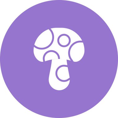 Mantar. Web simgesi basit illüstrasyon 