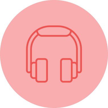 kulaklıklar web simgesi, vektör illüstrasyonu