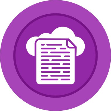 Bulut Veri Web simgesi basit tasarım