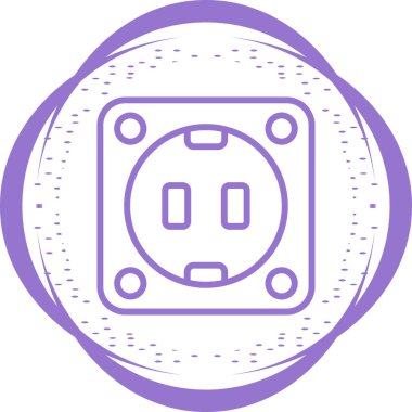 elektrik çıkış simgesi, vektör illüstrasyonu 