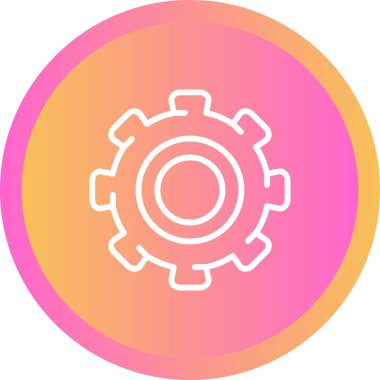 dişli web simge vektör çizim 