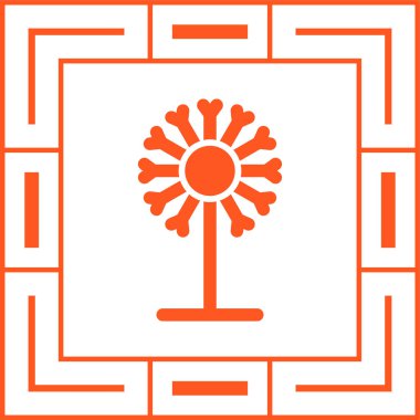 Karahindiba çiçeği ikonu web illüstrasyonu