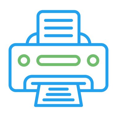 yazıcı vektör simgesi basit illüstrasyon