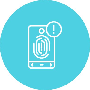 Biyometrik Tanımlama simgesinin vektör çizimi