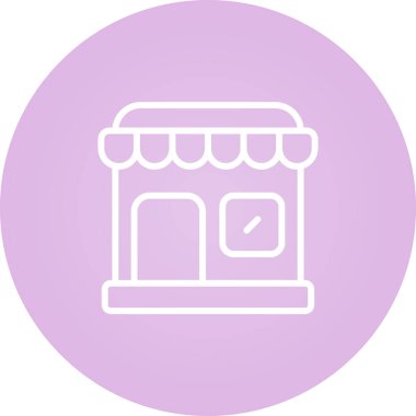 mağaza web simgesi, basit vektör illüstrasyonu