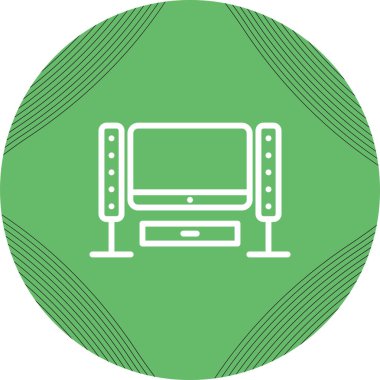 Ana Tiyatro Sistemi simgesinin vektör illüstrasyonu 