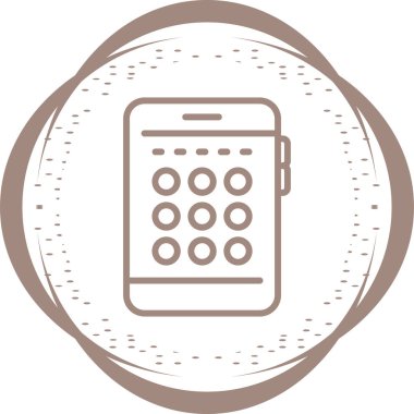 Pincode ağ simgesi, vektör illüstrasyonu 