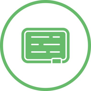 Whiteboard simgesinin vektör illüstrasyonu