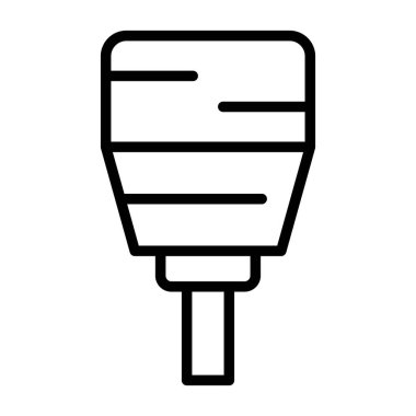 Kablo. Web simgesi basit illüstrasyon