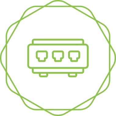 RF Yönlendirici Endüstriyel Ağ Anahtarı İletişim Vektörü Simgesi Tasarımı