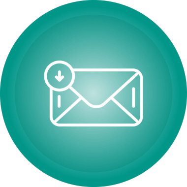 Gelen kutusu web simgesi, basit vektör illüstrasyonu