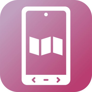 harita simgesinin vektör illüstrasyonu 