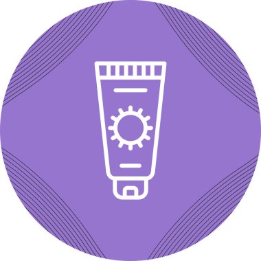 Güneş kremi simgesinin vektör illüstrasyonu