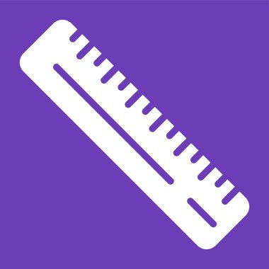 Düz cetvel simgesinin vektör çizimi 