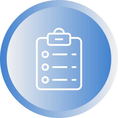 Liste kontrolü. Web simgesi basit illüstrasyon