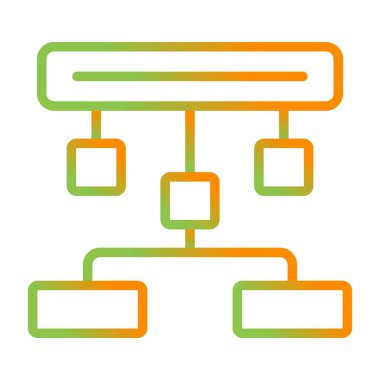 hiyerarşi. Web simgesi basit illüstrasyon 
