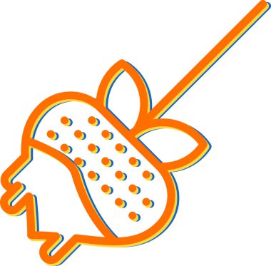 Beyaz arkaplanda izole edilmiş çikolata fondü simgesi 