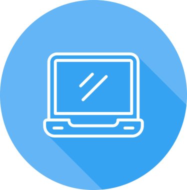 dizüstü bilgisayar simgesi, basit vektör tasarımı 