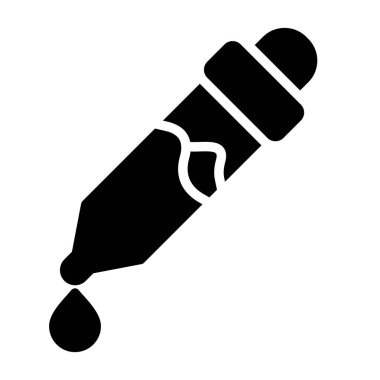 pipette simgesi, web basit illüstrasyon