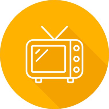 Televizyon. Web simgesi basit illüstrasyon 