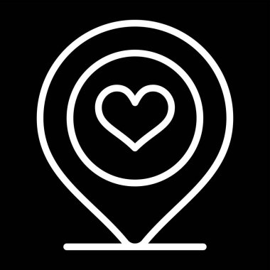 Aşk iğne çizgisi vektör illüstrasyonu 