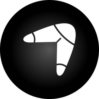 Bumerang simgesi, vektör illüstrasyonu basit tasarım